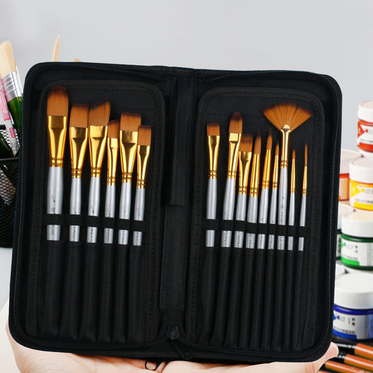 15 Brushes Acrylic Paint Brush Set